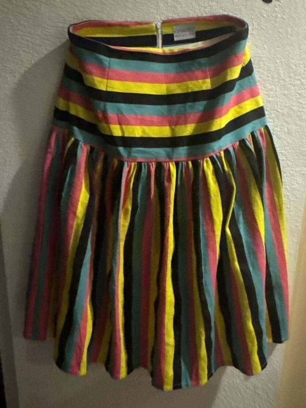 Chikito Multi-Color Striped Midi Skirt